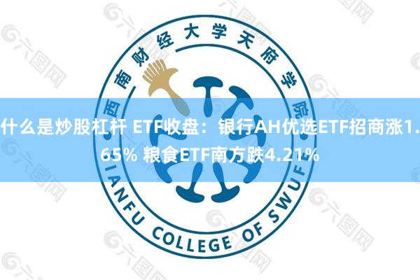 什么是炒股杠杆 ETF收盘：银行AH优选ETF招商涨1.65% 粮食ETF南方跌4.21%
